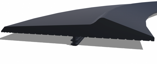 Uszczelka do progu bramy garażowej na piórowpust S2667 100x12,5mm 1mb EPDM  podłogowa guma progowa