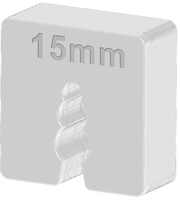 Podkładki dystansowe montażowe 15mm 50szt kliny