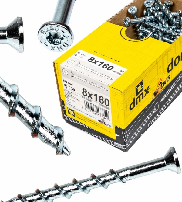 Wkręty do gazobetonu stożek TX 8x160 suporexu 50szt wkręt