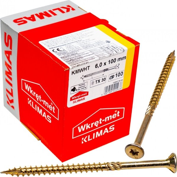 Wkręty ciesielskie TX 6x100 do drewna osb 100szt