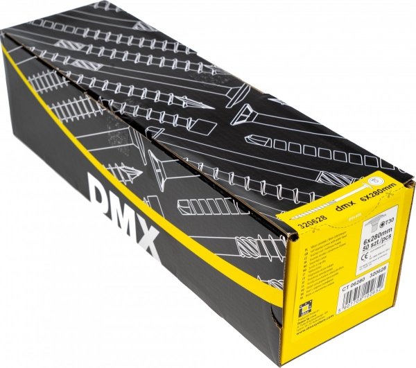 Wkręty ciesielskie talerzowe TX 6x280 drewna 50szt