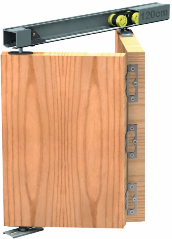 Zestaw okuć drzwi składanych harmonijkowych HERKULES PLUS 1200mm/40kg komplet