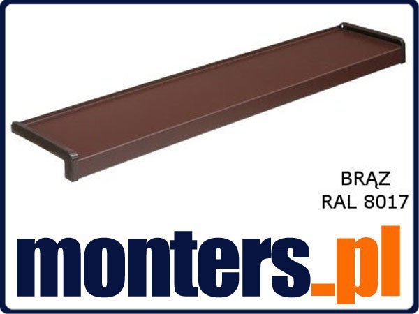 Parapet zewnętrzny stalowy blacha brąz 8017 250mm 1mb