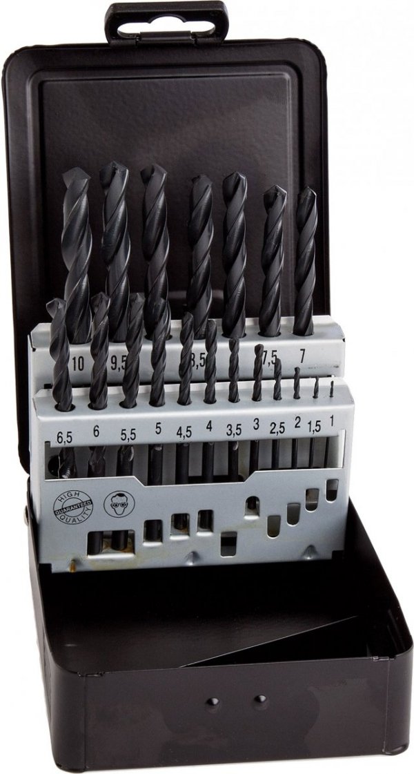 Wiertła do METALU HSS zestaw 1-10mm Milwaukee-19el