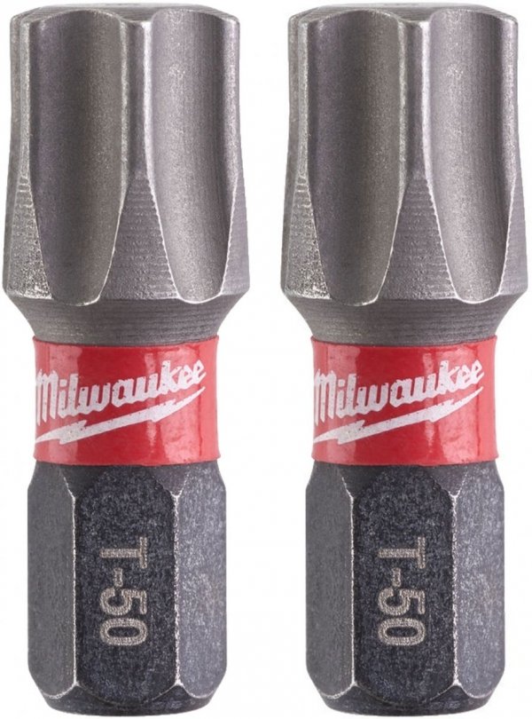 2x Milwaukee Bit Shockwave TX50 25mm