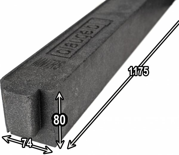 Podwalina 80x74x1175mm do okien drzwi profil cokołowy łączony Belka blaugelb Meesenburg Listwa parapetowa triotherm