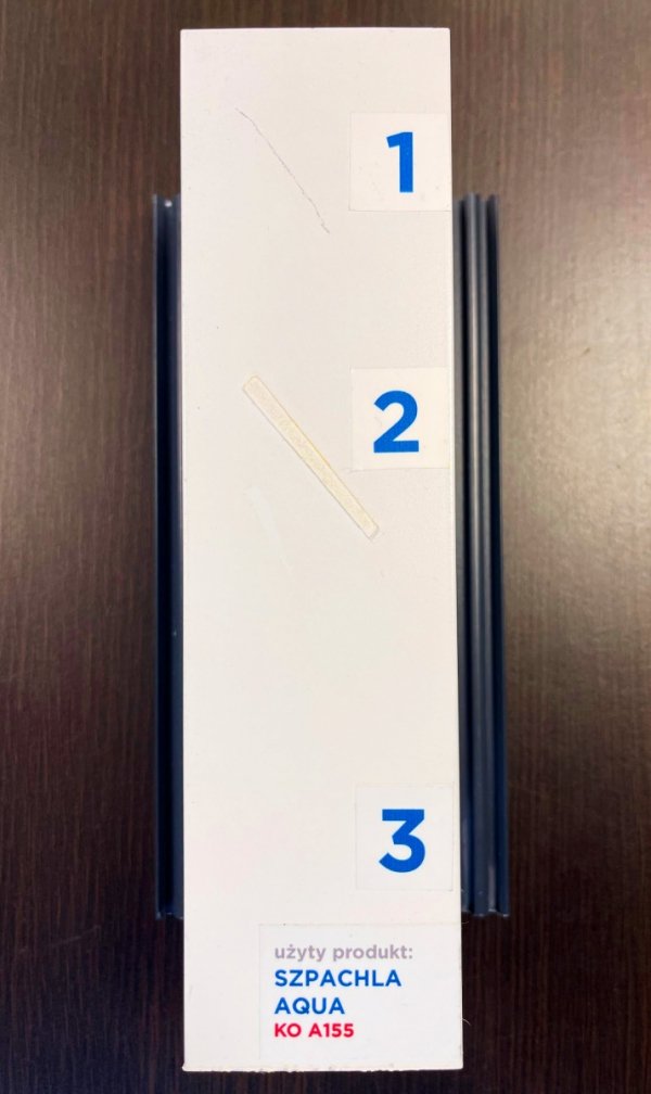 Szpachla AQUA 111 Orzech ciemny 150g drewno fornir pcv aluminium metal