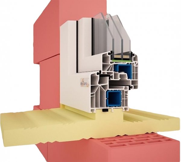 Ciepły parapet XPS T1 dwustronny bluEvolution 82mm Salanander