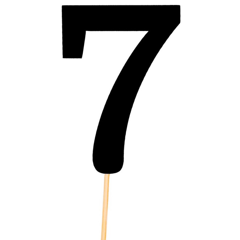 Topper Cyfra 7 Czarna