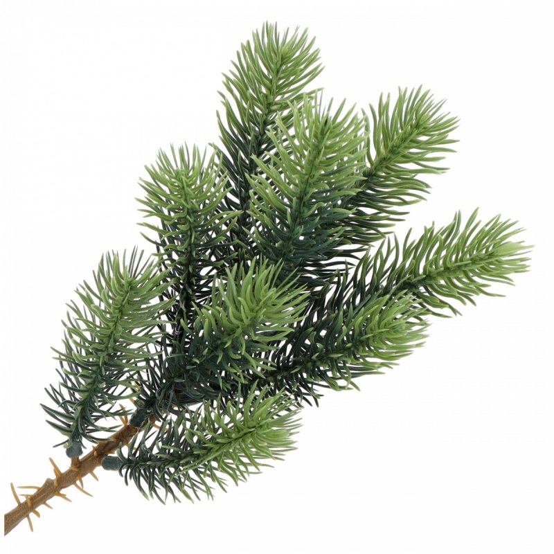 Sztuczna Gałązka Świerk Zielony/Żółty 40cm [50szt]