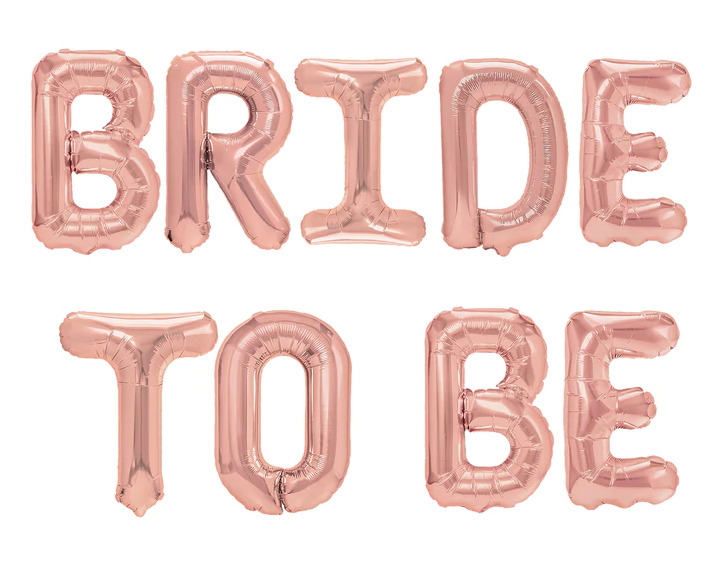 Balony Foliowe Bride To Be Różowe Złoto [ 5 Opakowań ]