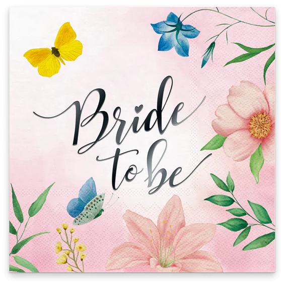 Serwetki Bride To Be Kwiaty