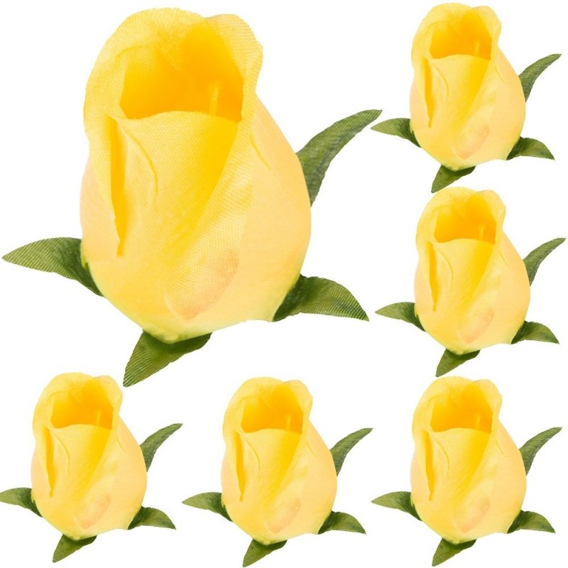 Główka Róża 6szt Żółta [ 5 opakowań ]