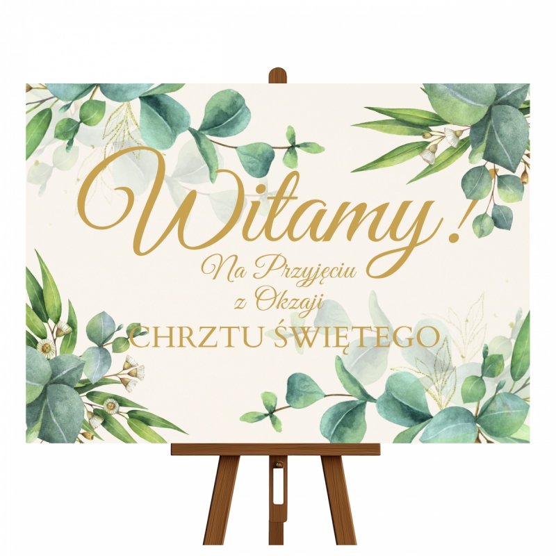 Tablica Witamy Prostokąt Chrzest Święty [2 komplety]