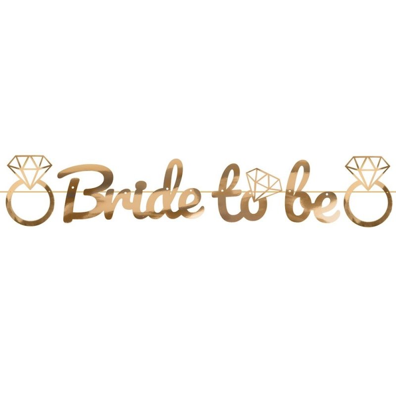 Baner Bride To Be Złoty [ 5szt ]