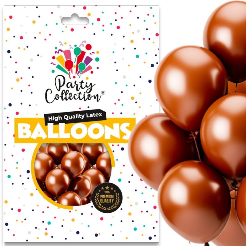Balony Vintage Czekoladowy 14" 50szt KR649-19 [10opak]