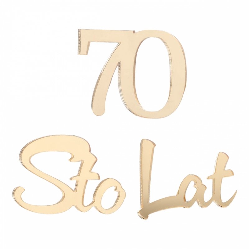 Napis Sto Lat+70 Plexi [10kompletów]