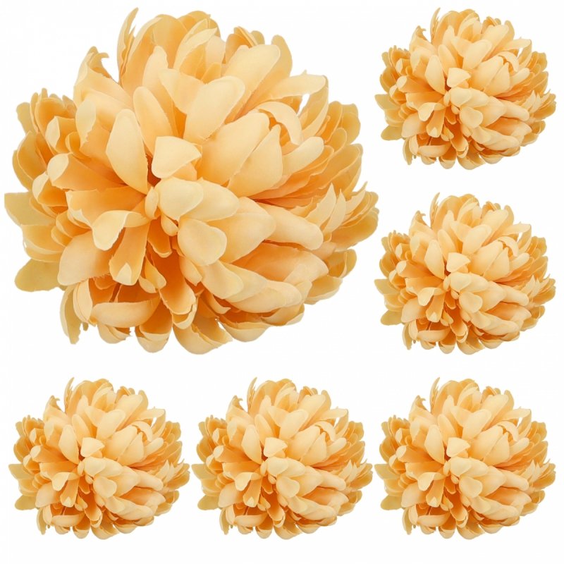 Główki Chryzantema 13cm 6szt Krem KR1840B [3opak]