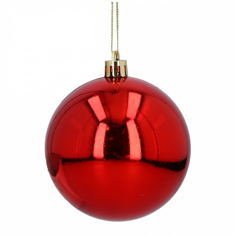 Bombki 12szt 4cm Czerwone KR1200D [10op]