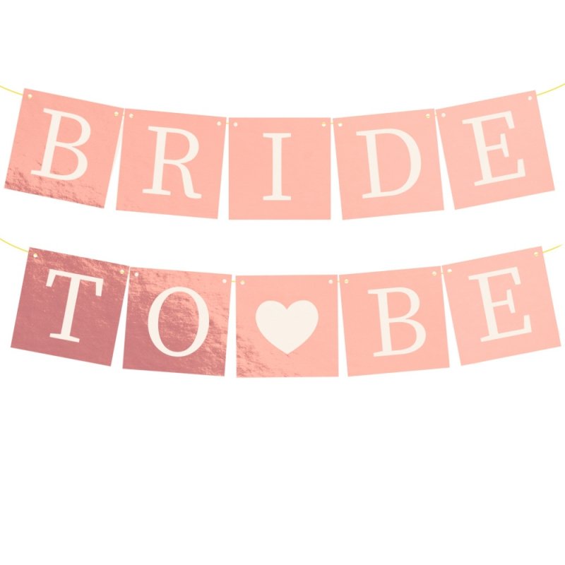 Baner Bride To Be Serce Beermata-Rosegold [30opak]
