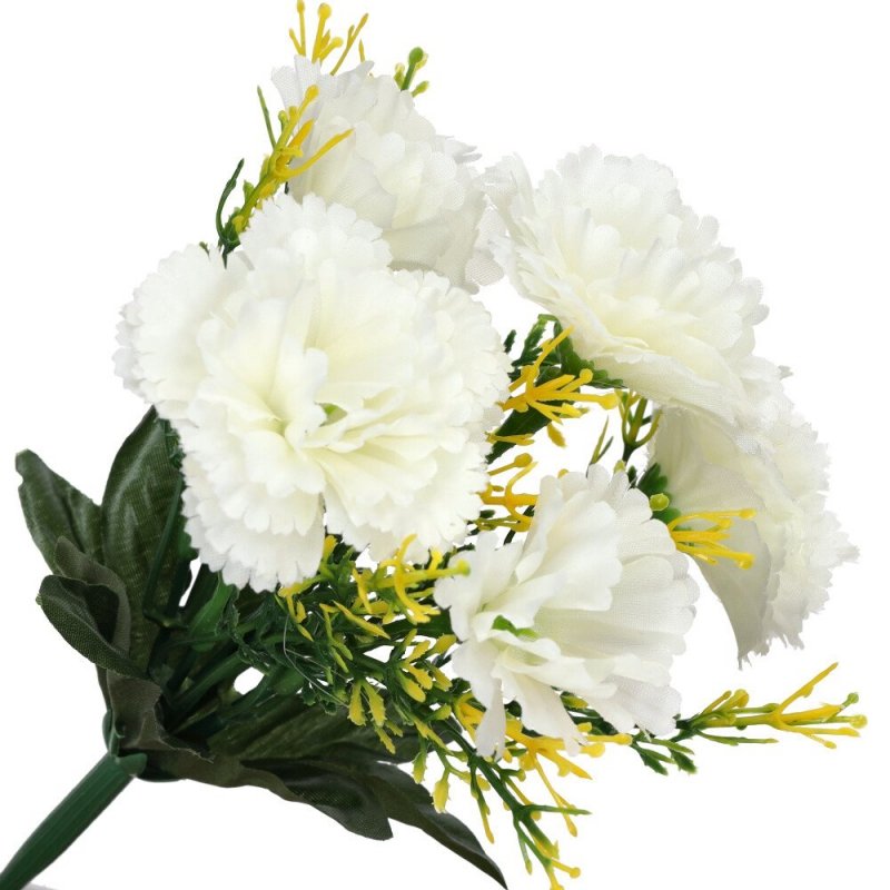 Goździki Bukiet Kwiatów Białych [ 20szt ]