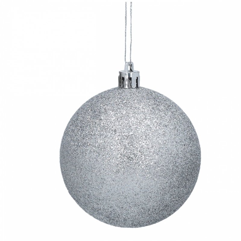Bombki 12szt 8cm Srebro KR1204E [2op]