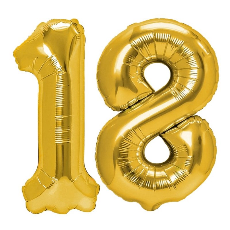 Zestaw Balonów 18 Złota 100cm [ 10 kompletów ]