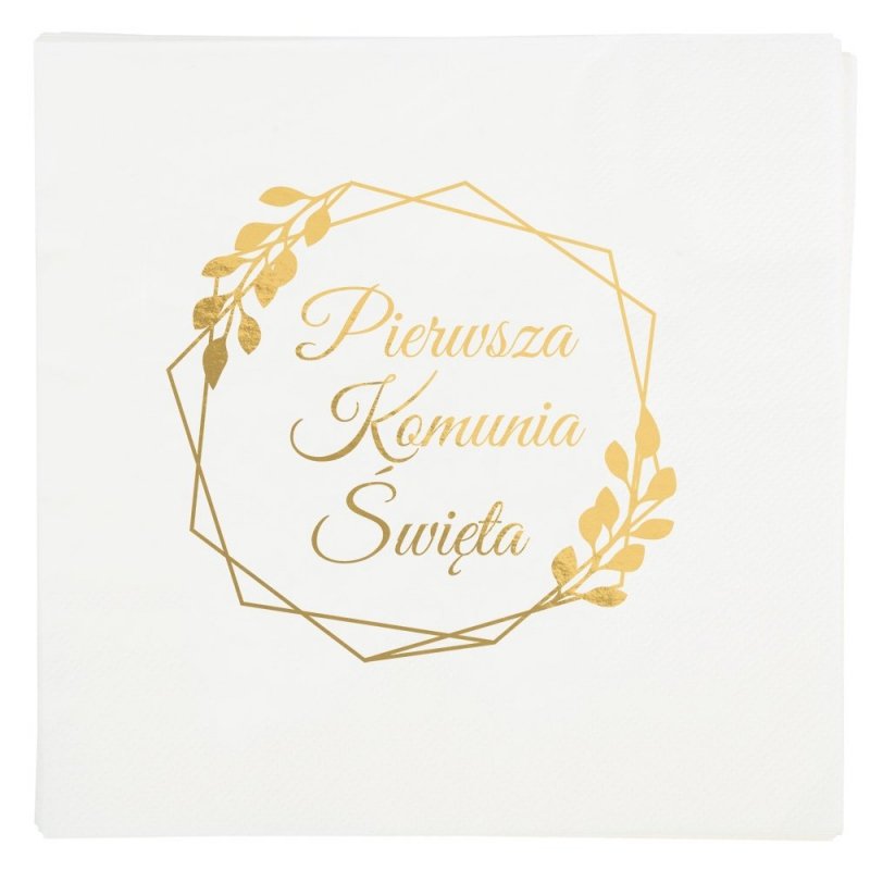 Serwetka Biel Pierwsza Komunia Święta 10szt [ Komplet 80 opakowań ]