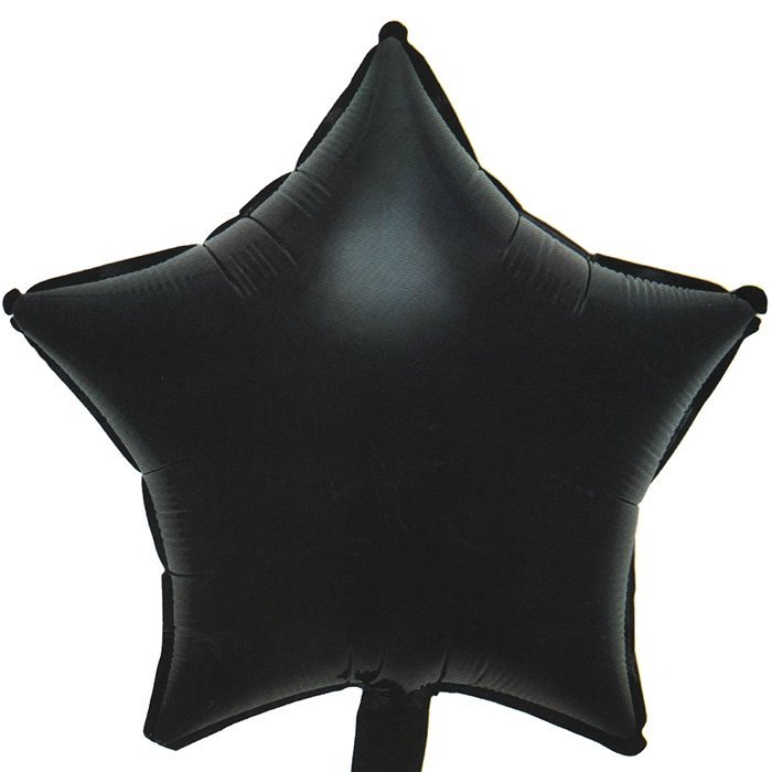 Balon Foliowy Gwiazdka 45cm Czarna[ Komplet  20 sztuk ]