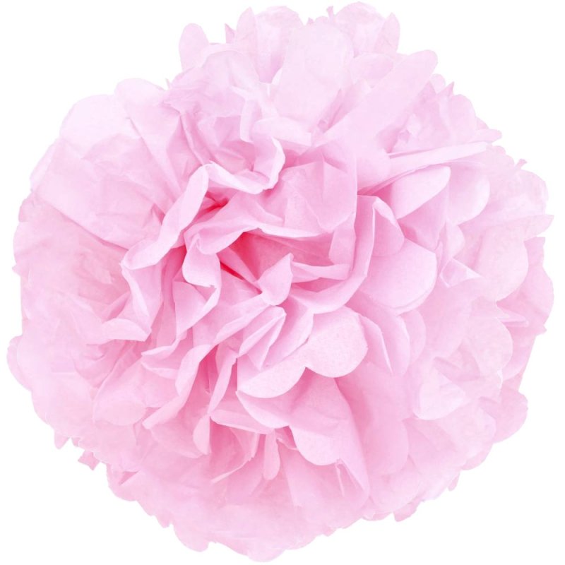 Pompon Papierowy 25cm Jasny Róż KR551B-4 [100szt]