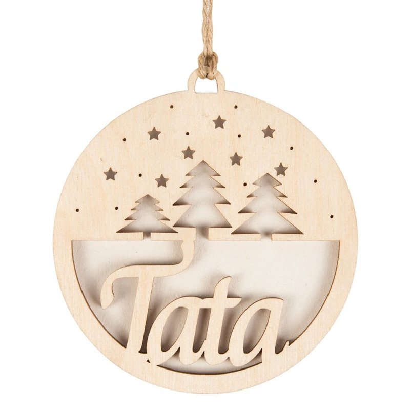 Bombka Tata Beermata Choinki Sklejka 8cm [ 100 sztuk ]