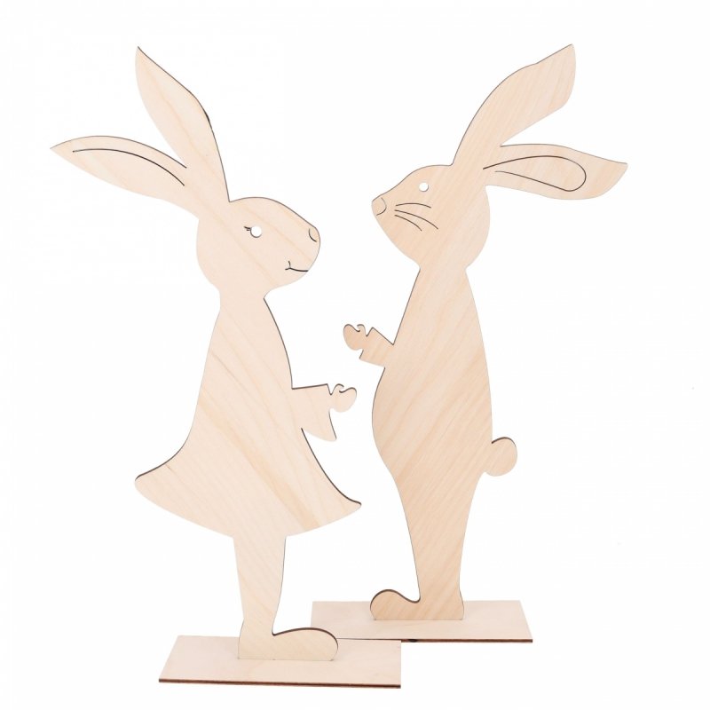 Figurki Para Królików Sklejka [20kompletów]