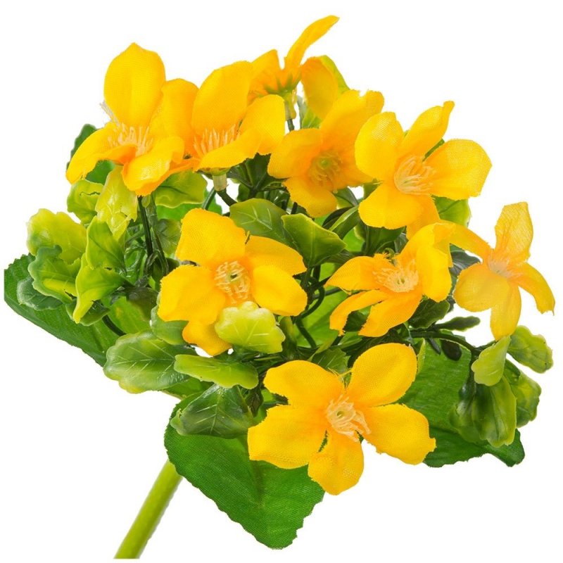 Bukiet Żółtych Kwiatów Duże Liście [ 20szt ]