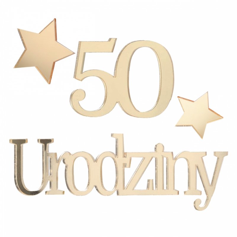 Napis Urodziny+50 Gwiazdki [35kompletów]