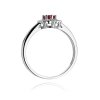 Pierścionek złoty 585 z brylantami 0,07ct rubinem 0,60ct W-304