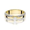 Pierścionek złoty 585 z brylantami 0,45ct W-356 zaręczynowy