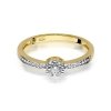 Pierścionek złoty 585 z brylantami 0,09ct zaręczynowy W-91