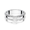 Pierścionek złoty 585 z brylantami 0,45ct W-356 zaręczynowy