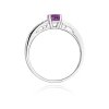 Pierścionek złoty 585 oliwin 0,60ct brylantami 0,05ct W-66
