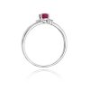 Pierścionek złoty 585 z brylantami 0,03ct rubinem 0,60ct W-68
