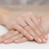Pierścionek złoty 585 z brylantem 0,15ct zaręczynowy W-435