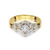 Pierścionek złoty 585 z brylantami 0,19ct zaręczynowy W-412