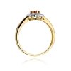 Pierścionek złoty 585 z brylantami 0,07ct rubinem 0,60ct W-304