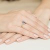 Pierścionek złoty 585 z brylantami 0,05ct tanzanitem 0,70ct W-308
