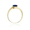 Pierścionek złoty 585 z brylantami 0,05ct szafirem 0,70ct W-119