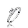Pierścionek złoty 585 z brylantami 0,16ct zaręczynowy W-402