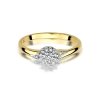 Pierścionek złoty 585 z brylantami 0,11ct zaręczynowy W-419