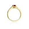 Pierścionek złoty 585 z brylantami 0,04ct rubinem 0,80ct W-78