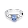 Pierścionek złoty 585 z brylantami 0,05ct tanzanitem 0,40ct W-5
