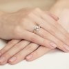 Pierścionek złoty 585 z brylantem 0,19ct zaręczynowy W-413